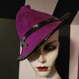 Purple Suede Witch Hat
